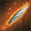 White Gilded Feather