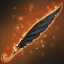 Black Gilded Feather