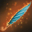 Blue Gilded Feather