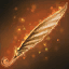 Golden Gilded Feather