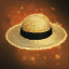 Black Ribbon Straw Brim Hat