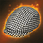 White Checkered Peaked Cap