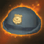 Gray Domed Police Hat