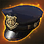 Black Peaked Police Hat