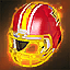 Red American Football Helmet