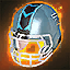 Gray American Football Helmet