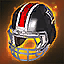 Black American Football Helmet