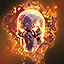 Flaming Hellfire Skull
