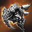 Moonlit Silver Dragon Axe