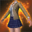 Blue-brown High School Uniform (Human Female)