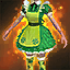 Clover-green Kobold Dress (Human Female)