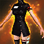 Black Nurse's Dress with Name Tag (Amani Female)